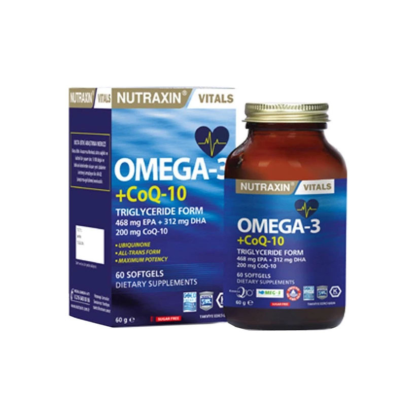 NUTRAXİN OMEGA 3 + CoQ-10 60 SOFTGEL